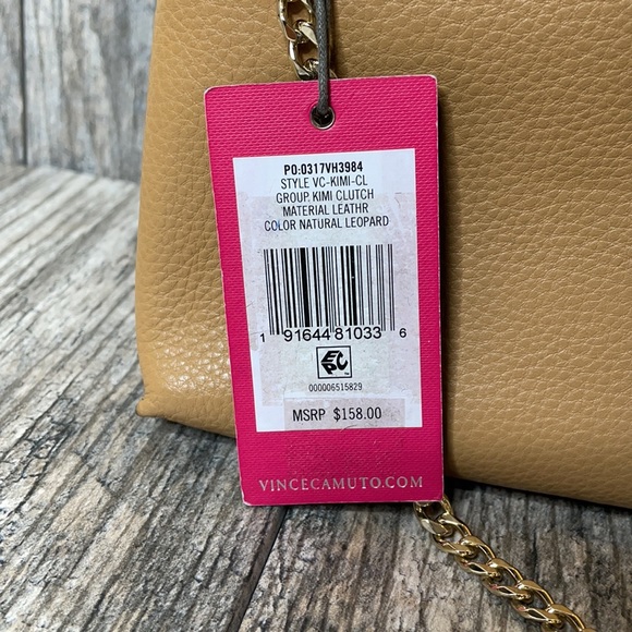 Vince Camuto Kimi clutch leather purse leopard - Picture 13 of 16